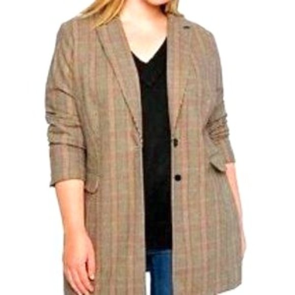 Covington Jackets & Blazers - Plaid Single Breast Blazer Jacket Plus Size 26W
